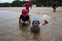 百道浜で海辺遊び　年少さん