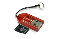 USBmicroSD リーダー+ microSD（1GB）