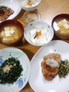 今日の夕食☆３８０円