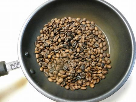 コーヒー豆、フライパン焙煎