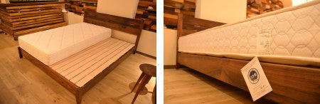 無垢B.ウォールナットの特大クィーンサイズのベッド完成！