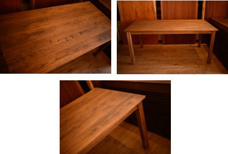 アンティークテーブル|オスモ仕上げのヒノキ無垢材テーブル完成！