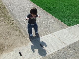 自分の影。。