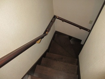 階段の手摺取付工事