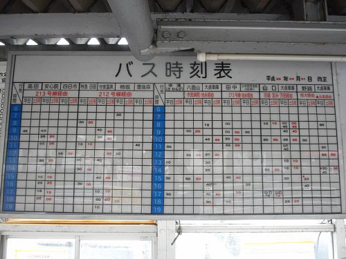 中津駅前のバスターミナル 中津駅前のバスターミナル