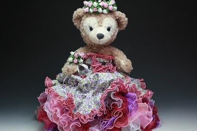 花柄のかわいいドレス、ダッフィーのウェルカムドール