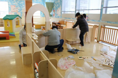 「博多区山王子どもプラザ」の仕切り型遊具を制作しました