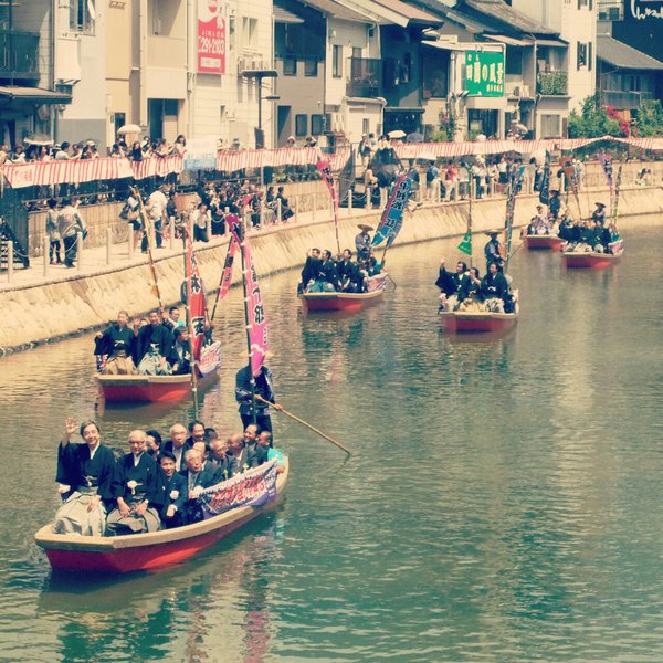 六月博多座大歌舞伎の船乗り込み2014