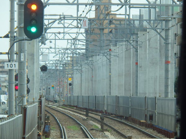 西鉄の連続立体交差事業を列車内から見る(20150412)