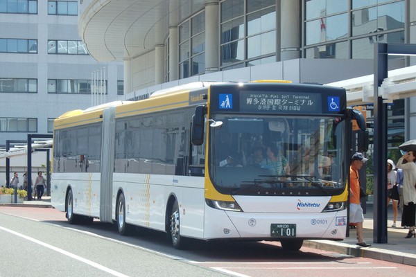 連接バス(福岡都心循環BRT)の試行運行が始まりました！