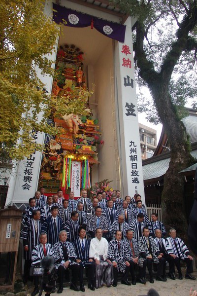 博多祇園山笠のユネスコ無形文化遺産登録を祝うくす玉割り！(20161201)