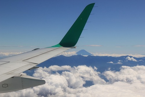 機上より富士山