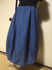 浴衣リメイクのナチュラルな感じのバルーンスカート 2017/06/08 00:01:49