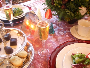 クリスマスのテーブルコーディネート