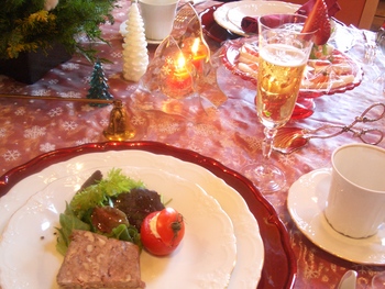 クリスマスのテーブルコーディネート
