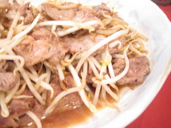 簡単！ラム肉＆もやし焼き
