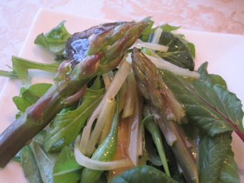 紫アスパラ料理