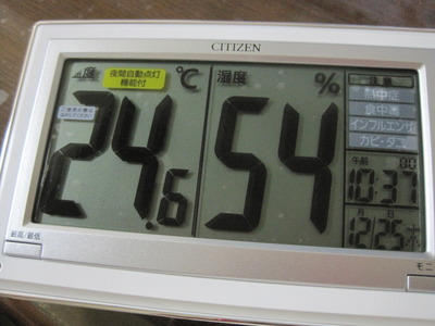 注意報付きの温湿度計・時計