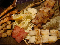 居酒屋で