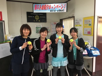 3月18日（日）女子ダブルス個人戦ＤＥ級・男子シングルスCD級