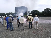 志太消防本部主催の火災消火訓練