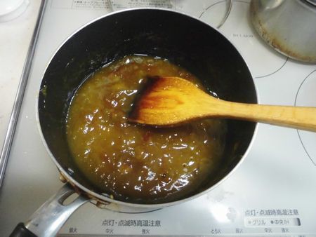 シロップ漬けの完熟梅のジャム作り