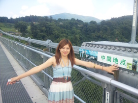 日本１の　吊り橋　に酔う
