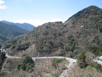 八木山への坂道