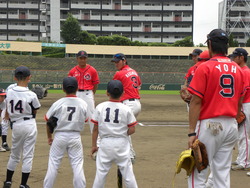 7月31日　野球教室in北九州市民球場