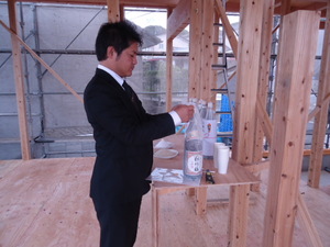 南区太平寺M様邸上棟式です。