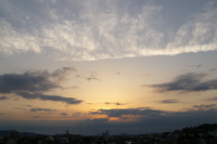 夕日と雲