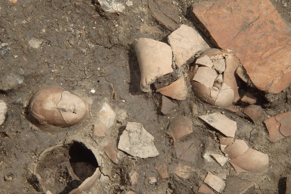博多人形の窯跡の発掘現場を見る(20170729)
